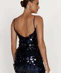 Meshki Romilly Sequin Metallic Mini in Midnight Navy - 6 / Blue - Dresses