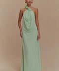 MESHKI Rosalia Cowl Neck Maxi - 8 / Green - Dresses