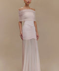 Meshki Slinky & Mesh Off-Shoulder Maxi - 6 / Pink - Dresses