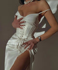 Meshki - Meshki White Midi Dress With Corset