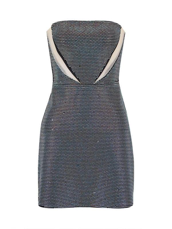 Mew Mews Griselda Strapless Rhinestone Bandage Dress - Passion For Fashion 