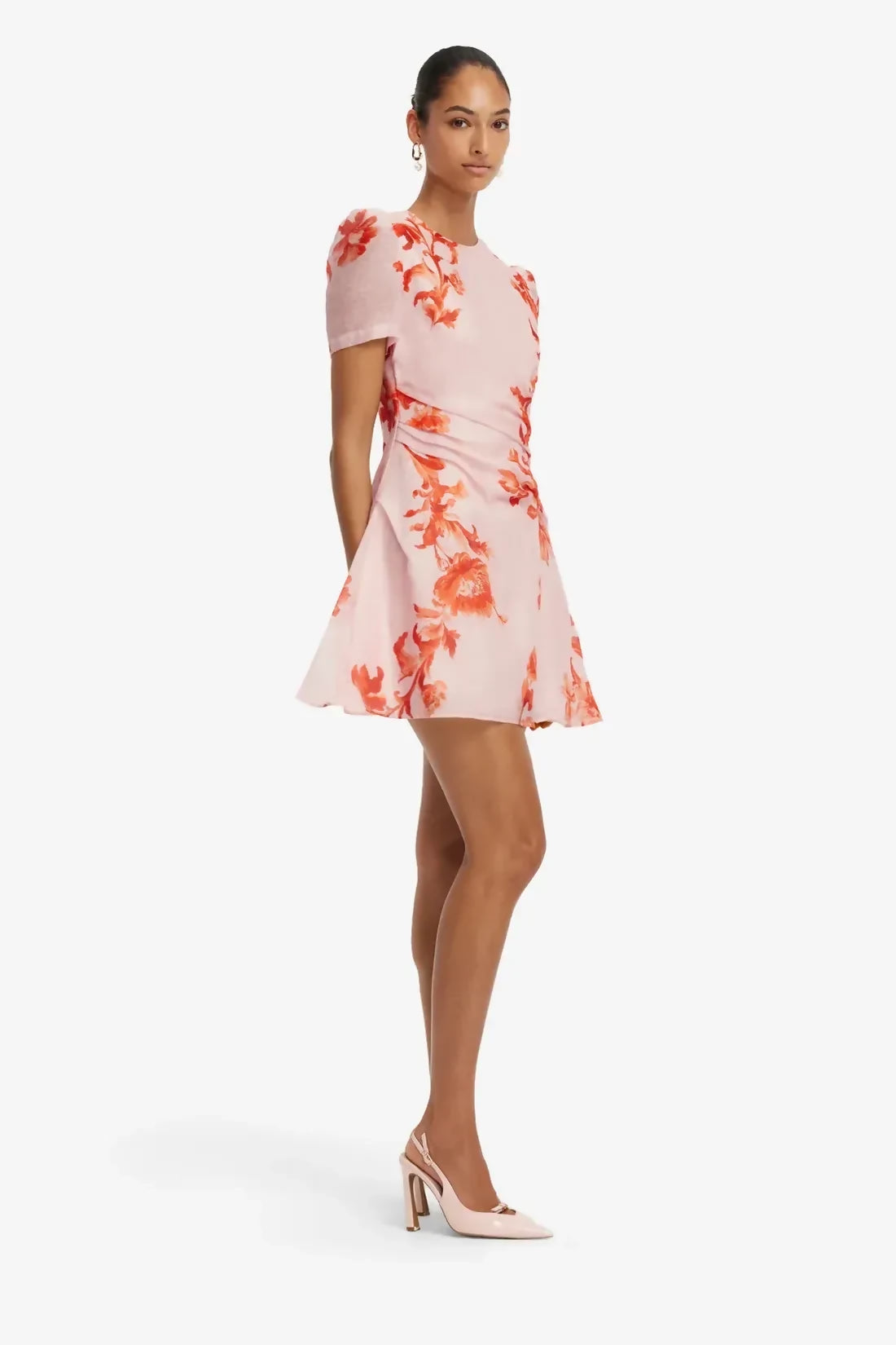 Leo Lin Elyse Short Sleeve Mini Dress - Magnolia Print – view 2