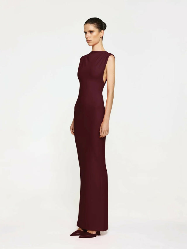 Effie Kats Audrey Gown - Wine Size 6