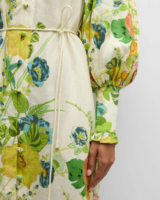 Alemais Constance Midi Shirtdress Floral Size 14