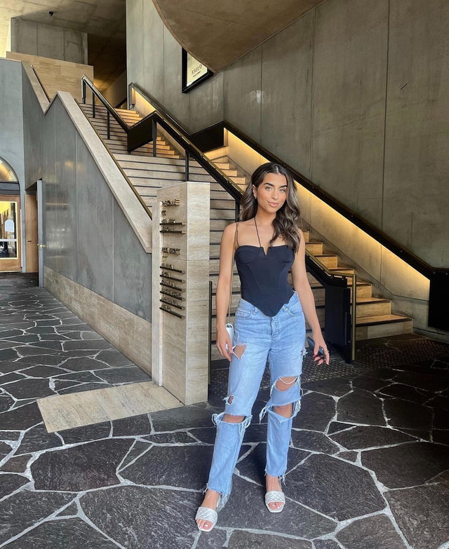 Miaou Aphex Corset - 8 / Black - Tops