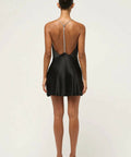 Michael Lo Sordo Nicole Drape Bias Mini Dress Black - 6 / Black - Dresses
