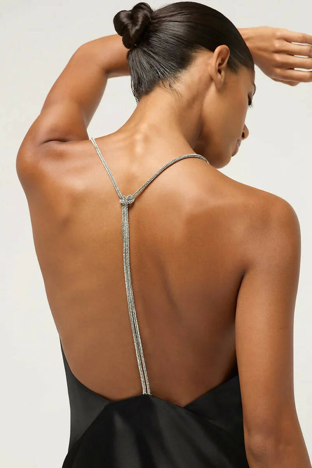 Michael Lo Sordo Nicole Drape Bias Mini Dress Black - 6 / Black - Dresses