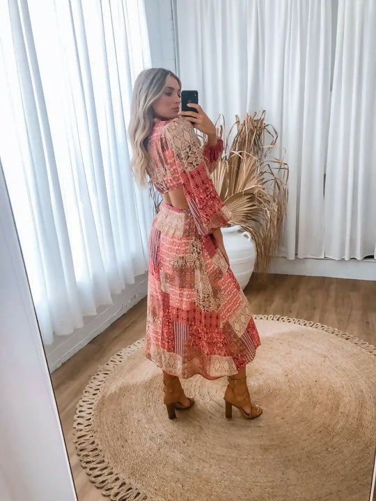 Mirror Mirror Reece Patchwork Dress - 12 / Multi - Dresses
