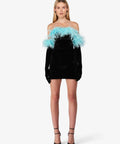Miscreants - Miscreants Cupid Dress & Gloves in Turquoise