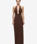Misha Collection Alusia Dress - 8 / Brown - Dresses