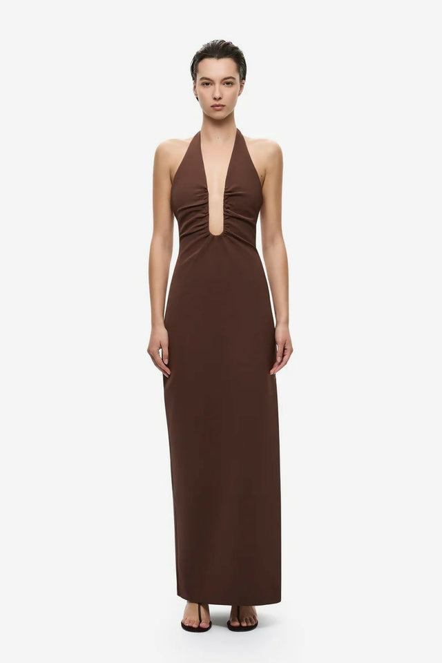 Misha Collection Alusia Dress - 8 / Brown - Dresses