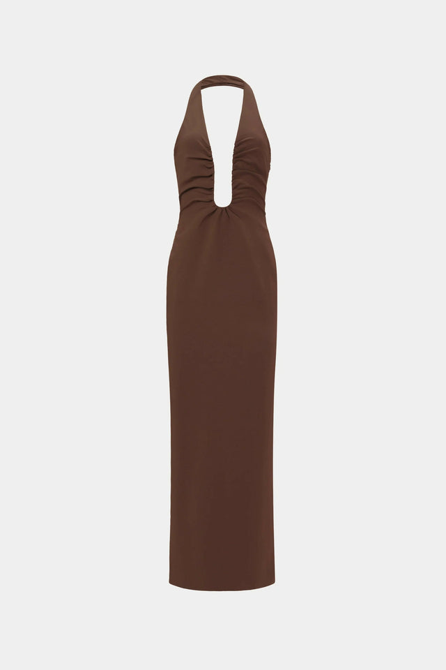 Misha Collection Alusia Dress - 8 / Brown - Dresses