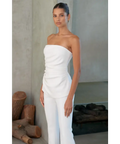 Misha Collection ‘Bronte’ Bonded Crepe Ivory Jumpsuit - S / White - Dresses