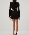 Misha Collection Cosette Bonded Crepe Mini Dress - 6 / Black - Dresses