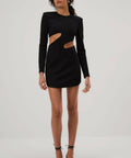 Misha Collection Cosette Bonded Crepe Mini Dress - 6 / Black - Dresses