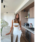 Misha Collection Costanza Jumpsuit - 8 / White - Jumpsuits