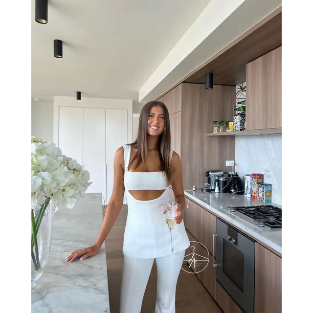 Misha Collection Costanza Jumpsuit - 8 / White - Jumpsuits