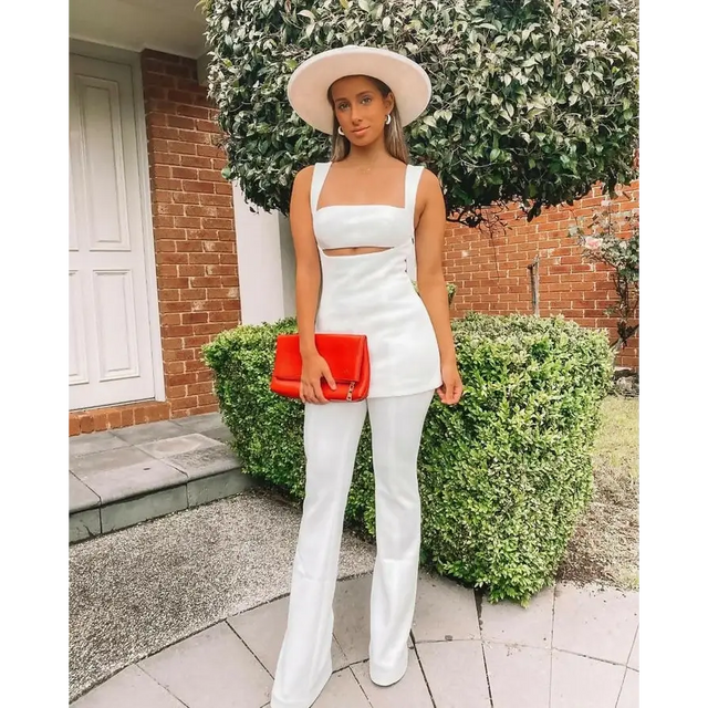 Misha Collection Costanza Jumpsuit - 8 / White - Jumpsuits