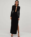 Misha Collection Edita Slinky Jersey Gown - 8 / Black - Dresses