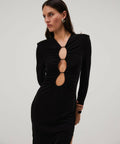 Misha Collection Edita Slinky Jersey Gown - 8 / Black - Dresses