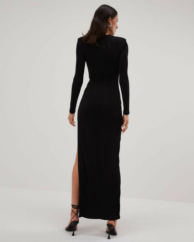 Misha Collection Edita Slinky Jersey Gown - 8 / Black - Dresses