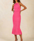 Misha Collection Greta Slinky Jersey Midi Dress - 12 / Pink - Dresses