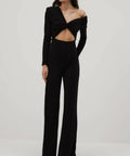 Misha Collection Gyda Slinky Jersey Jumpsuit in Black - 6 / Black - Jumpsuits