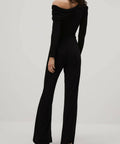 Misha Collection Gyda Slinky Jersey Jumpsuit in Black - 6 / Black - Jumpsuits