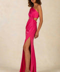 Misha Collection Kristin Satin Gown in Hot Pink - 6 / Pink - Dresses