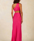 Misha Collection Kristin Satin Gown in Hot Pink - 6 / Pink - Dresses
