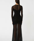 Misha Collection Talitha Fine Mesh Maxi Dress - 8 / Black - Dresses