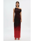 Misha Collection The Nyra Mesh Gown Venus Print Size AU 6 - 6 / Red - Dresses