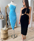 Misha Collection Zeke Slinky Jersey Midi Dress - 8 / Black - Dresses