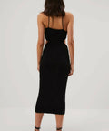 Misha Collection Zeke Slinky Jersey Midi Dress - 8 / Black - Dresses