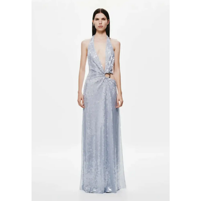MISHA Devon Sequin Dress Cloud Blue Size S/AU8 - 8 / Cloud Blue - Dresses