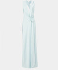 Misha Harlow Satin Maxi Dress Ice Blue - Dresses