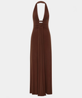 MISHA ‘Jennifer’ Cupro Dress - 8 / Brown - Dresses