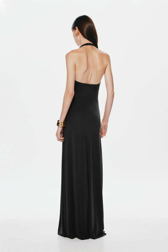 Misha Jennifer Cupro Maxi Dress - 10 / Black - Dresses