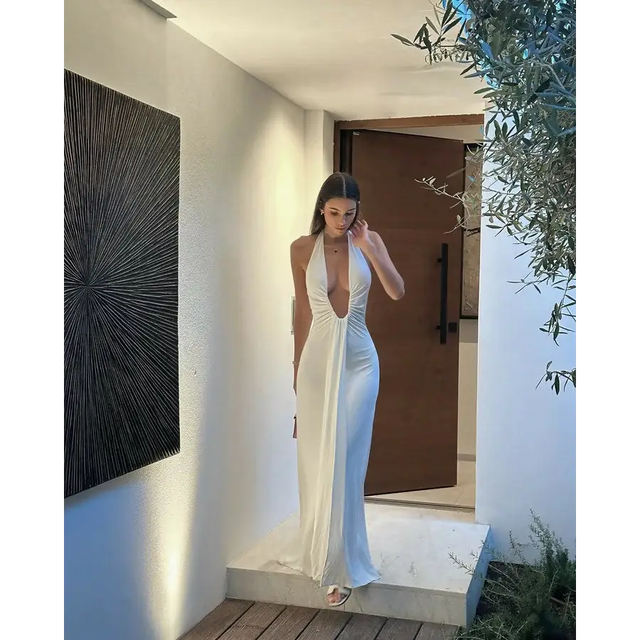 Misha Jennifer Cupro Maxi Dress - 6 / Ivory - Dresses