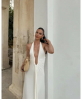 Misha Jennifer Cupro Maxi Dress - 6 / Ivory - Dresses
