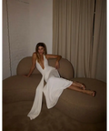 Misha Jennifer Cupro Maxi Dress - 6 / Ivory - Dresses