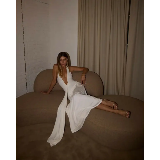 Misha Jennifer Cupro Maxi Dress - 6 / Ivory - Dresses