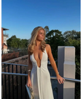 Misha Jennifer Cupro Maxi Dress - 6 / Ivory - Dresses