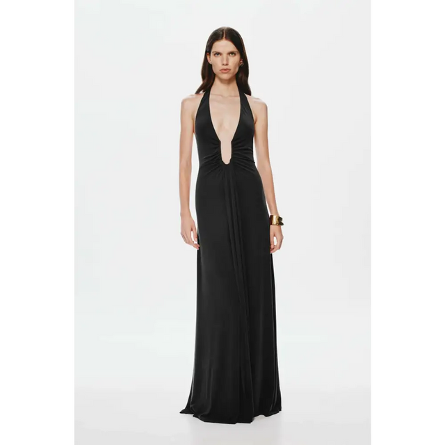 Misha Jennifer Cupro Maxi Dress Black Size 10 - 10 / Black - Dresses