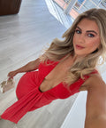 Misha Jennifer Cupro Mini Dress - 8 / Red - Dresses
