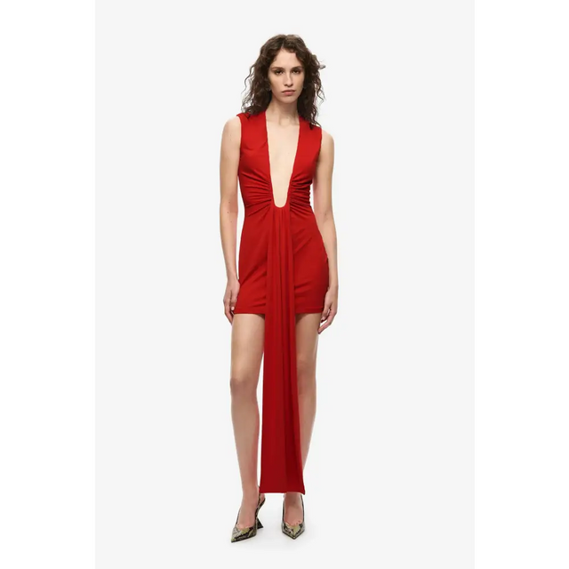 Misha Jennifer Cupro Mini Dress Red Size M / AU 10 - 10 / Red - Dresses