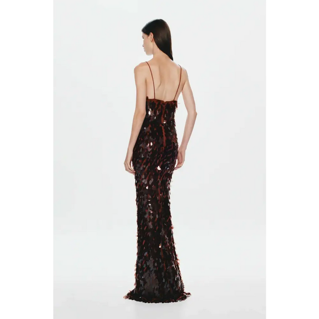 Misha Sapphire Sequin Dress - 8 / Red - Dresses