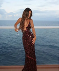 Misha Sapphire Sequin Dress - 8 / Red - Dresses