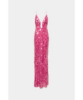 MISHA Sapphire Sequin Maxi Dress Fuchsia - 8 / Pink - Dresses