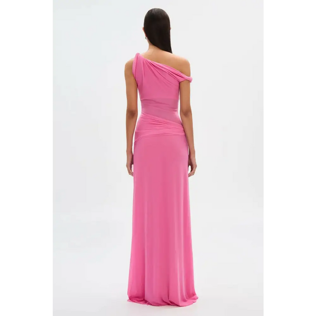 Misha Sisal Mesh Dress - 8 / Pink - Dresses
